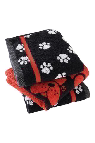 3 serviettes invité Oscar et Gribouille - Noir et blanc - 40 x 40 cm