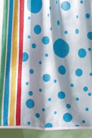 Drap de bain Bulles de couleurs - Blanc - 70 x 120 cm