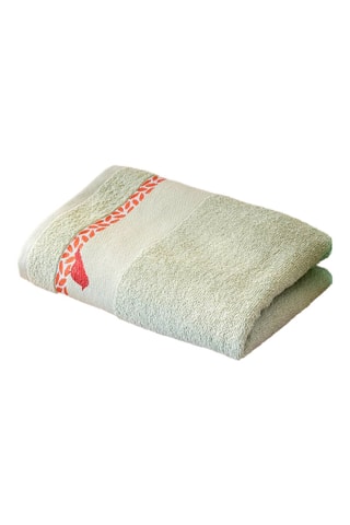 Drap de bain Chats Branche - Jaune pâle - 70 x 130 cm