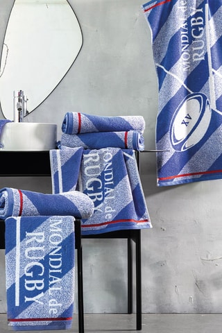 Drap de douche Essai gagnant - Bleu - 70 x 130 cm