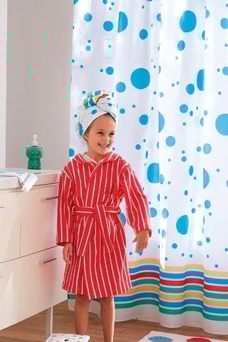 Rideau de douche Bulles de couleurs - Blanc - 180 x 200 cm