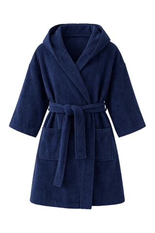 Peignoir à capuche - Bleu marine