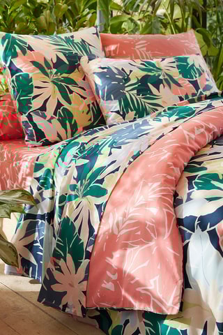 Drap-housse en coton Promenade des senteurs - 52 fils/cm² - Rose