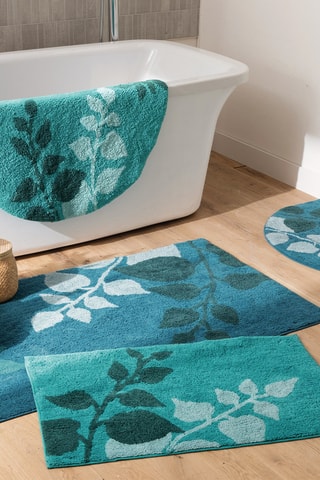 Tapis de bain Nuance végétale - Bleu- 50 x 80 cm