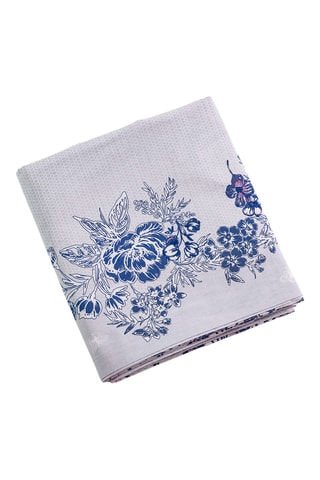 Drap plat en coton Jardin dentelle - 57 fils/cm² - Blanc