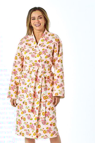 Peignoir Joyeux Floral - Blanc