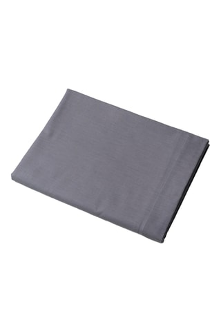 Drap plat en coton - 57 fils/cm² - Gris