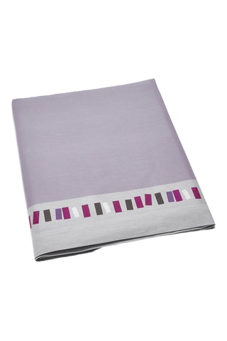 Drap plat en coton Ardoise Améthyste - 52 fils/cm² - Violet - 180 x 290 cm