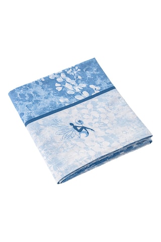 Drap plat en coton Fées des rêves - 57 fils/cm² - Bleu