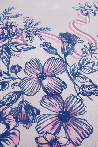 Housse de couette réversible en coton Jardin de dentelle - 57 fils/cm² - Blanc