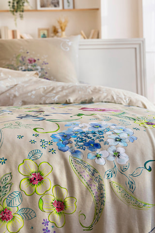 Housse de couette réversible en coton Arabesque - 57 fils/cm² - Multicolore