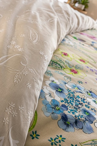 Housse de couette réversible en coton Arabesque - 57 fils/cm² - Multicolore