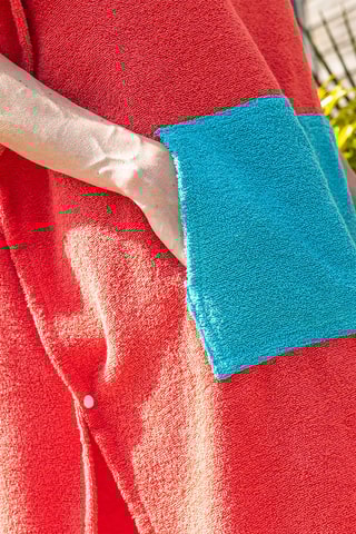 Poncho à capuche Paradis Ocean - Rouge