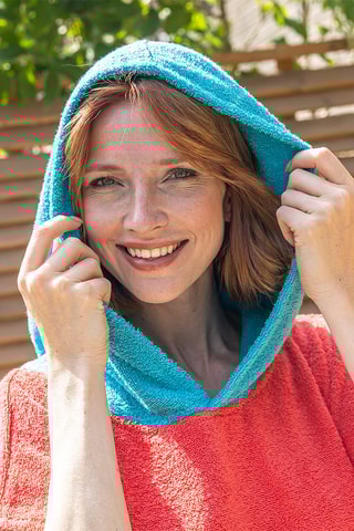 Poncho à capuche Paradis Ocean - Rouge