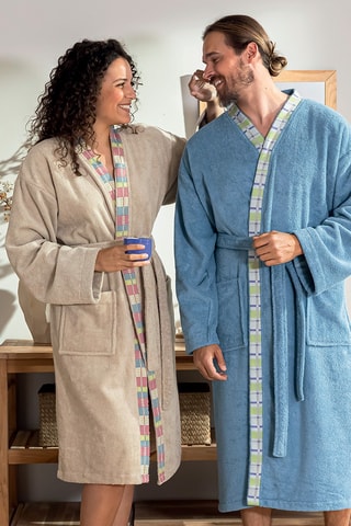 Peignoir La croisée bleu - Bleu