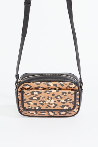 Sac bandoulière Carola - Noir et camel