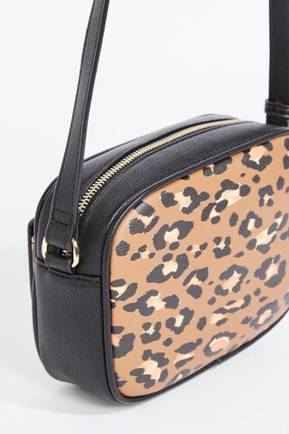 Sac bandoulière Carola - Noir et camel