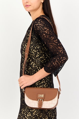 Sac bandoulière Alice - Marron et rose