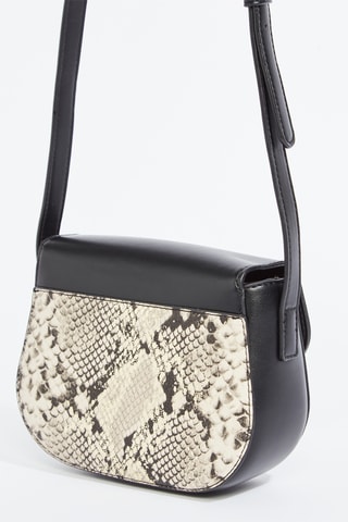 Sac bandoulière Olivia - Ecru et noir