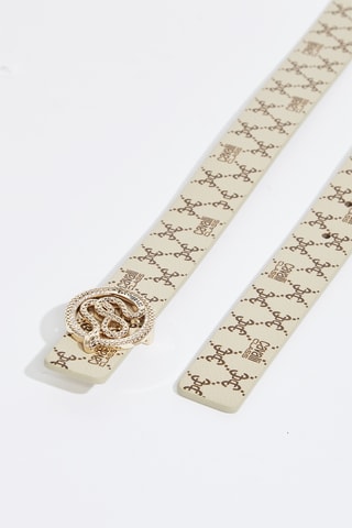 Ceinture réversible - Marron et écru