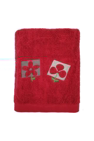 3 asciugamani - Rosso e grigio