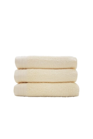 3 asciugamani - Crema - 50 x 90 cm
