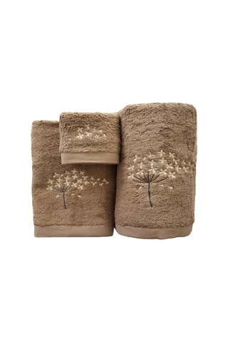 3 asciugamani - Caffè e giallo chiaro