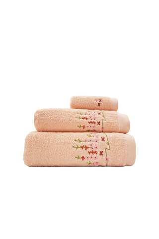 3 asciugamani - Corallo e verde