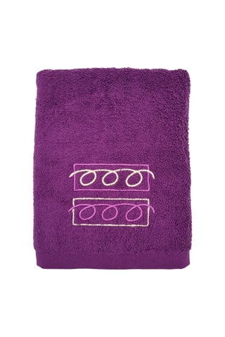 3 asciugamani - Viola e bianco