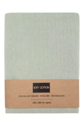 Copridivano Naila - Verde e bianco - 230 x 260 cm