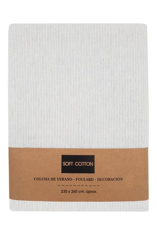 Copridivano Naila - Grigio e bianco - 230 x 260 cm