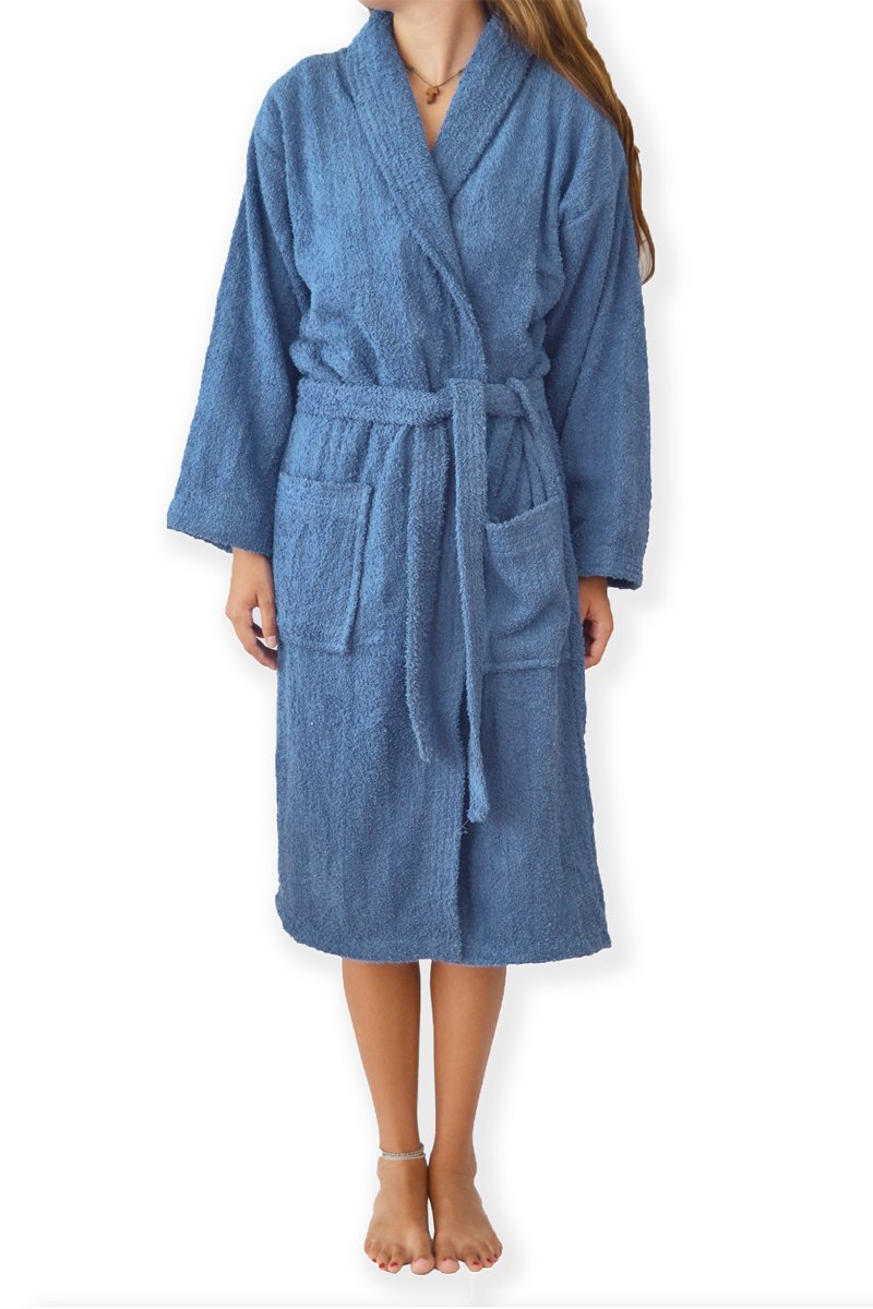 Peignoir en coton 440 g/m² - Bleu foncé