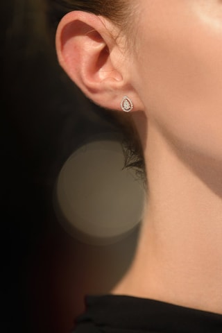 Dormilonas Poires scintillantes - 
Oro blanco y diamantes