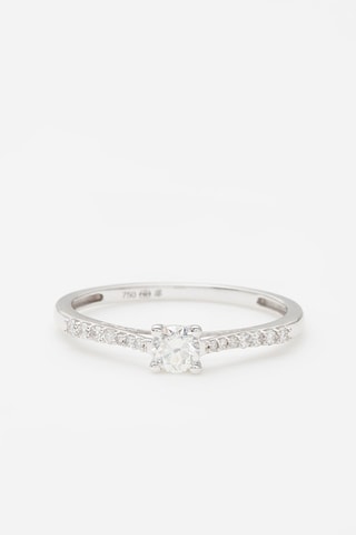 Verlovingsring Dis-Moi Oui Witgoud en Diamant