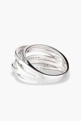 Anillo Entrelacs Voltaire - Oro blanco y diamantes