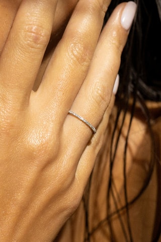 Trouwring Tour Complet Witgoud en Diamanten