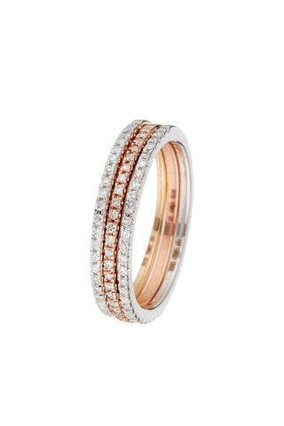 3 alianzas Belle Alliances - Oro rosa, oro blanco, oro amarillo y diamantes