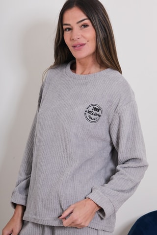 Fleece Pyjama Iris - Grijs