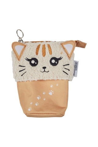 Trousse Pop up Chat Kawaii - Beige