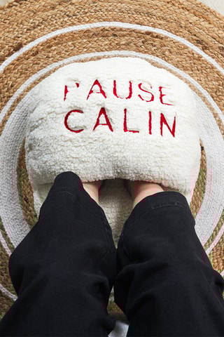 Chausson chauffant Pause câlin XXL - Blanc