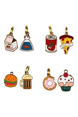 Duo de médailles pour colliers d'animaux - Modèle aléatoire