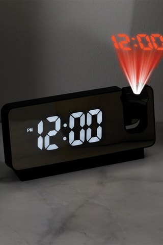 Réveil projecteur miroir - Noir