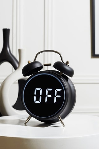 Réveil Rétro Digital - Noir