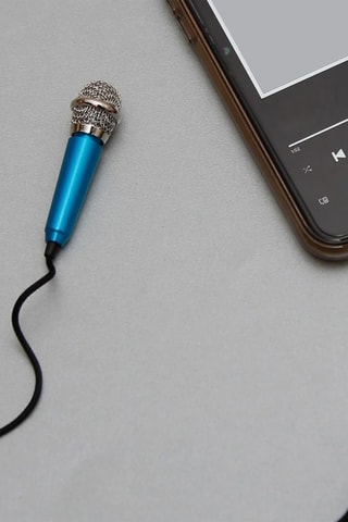 Micro karaoké pour smartphone - Bleu