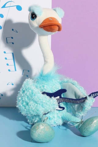 Peluche Autruche dansante Marylin - Bleu