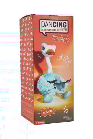 Peluche Autruche dansante Marylin - Bleu