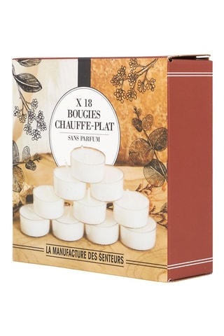 18 bougies chauffe plat - Blanc