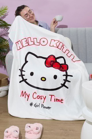 Plaid Hello Kitty - Blanc - 125 x 152 x 0,7 cm