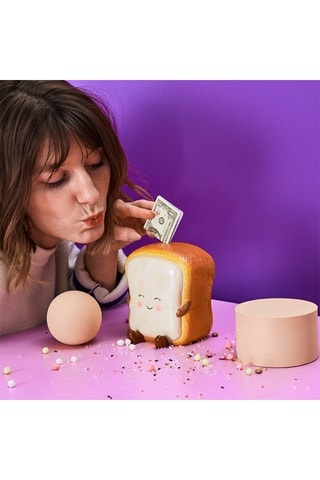 Tirelire Brioche en céramique - Marron