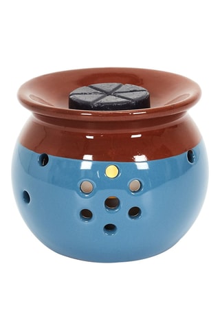 Diffuseur de parfum en céramique - Bleu et marron